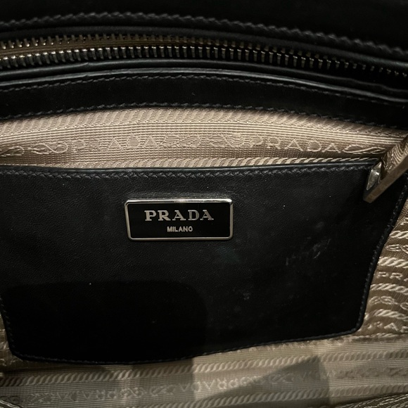 PRADA City Stitched Beige Canvas Hand-Stitched Leather, Double Zipped Tote - Picture 7 of 17